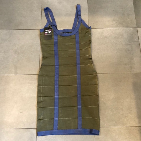 TATA JOLIE Dresses & Skirts - TATA JOLIE Olive Bandage Dress